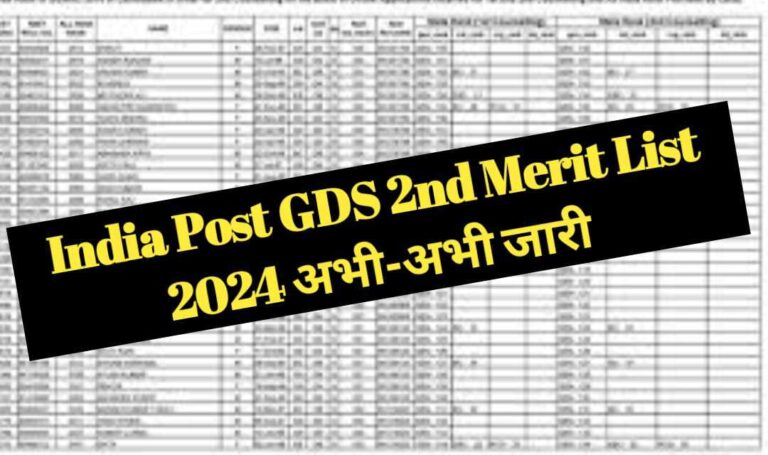 India Post GDS 2nd Merit List 2024