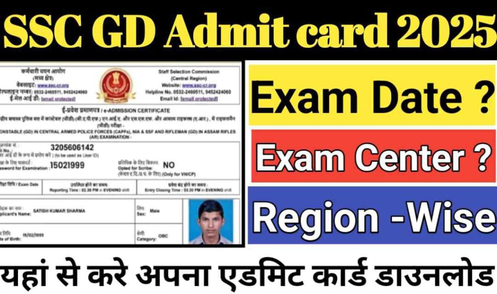 SSC GD Admit Card 2025