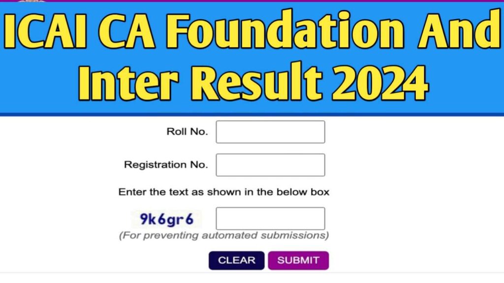 ICAI CA Foundation Inter Result 2024